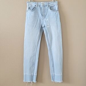 Rails The Melrose Classic Slim Bleached Repair Hem Denim Jeans - Size 25